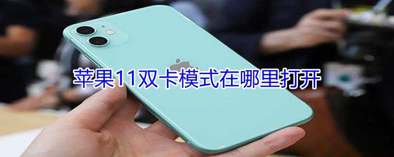 iPhone11双卡模式在哪里打开（苹果11双卡模式在哪里打开）