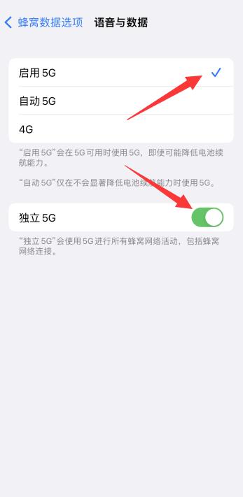 iPhone 独立5g要不要开