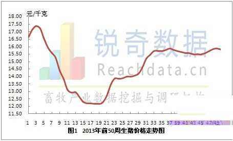 2013年第50周全国生猪价格震荡下跌 2013年猪肉价格是多少