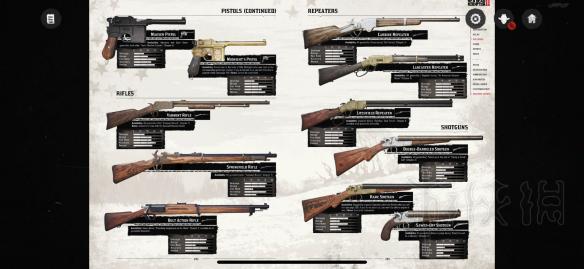 荒野大镖客2武器介绍 荒野大镖客2武器有多少种