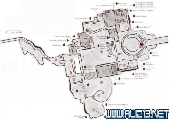 黑暗之魂重制版全地图+资料合集+流程攻略图文详解 全地图标注：北方的不死院