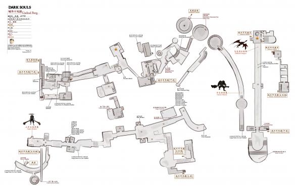 黑暗之魂重制版全地图+资料合集+流程攻略图文详解 全地图标注：北方的不死院