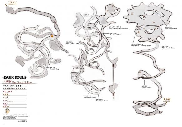黑暗之魂重制版全地图+资料合集+流程攻略图文详解 全地图标注：北方的不死院