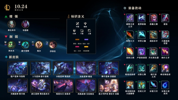 英雄联盟11月26日更新了什么 LOL10.24版本更新内容一览