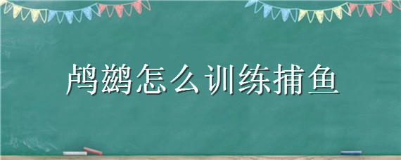 鸬鹚怎么训练捕鱼（鸬鹚捕鱼步骤）