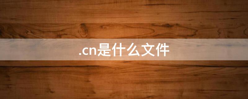 .cn是什么文件 .cn文件用什么软件打开