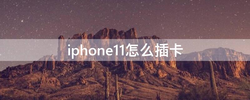 iPhone11怎么插卡（iphone11 如何插卡）