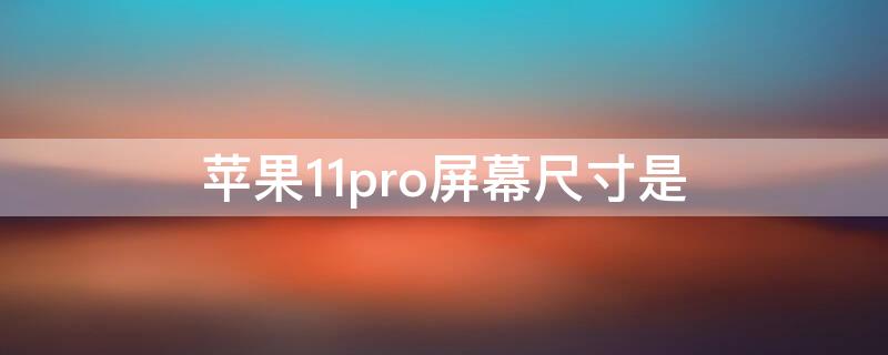iPhone11pro屏幕尺寸是（iphone11pro屏幕尺寸是多少）