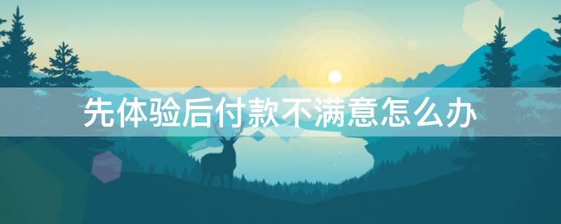 先体验后付款不满意怎么办（先体验后付款不想要了）
