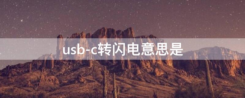 usb-c转闪电意思是（usb-c转闪电和usb-c的差别）
