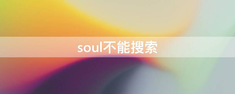 soul不能搜索 soul不能搜索好友吗