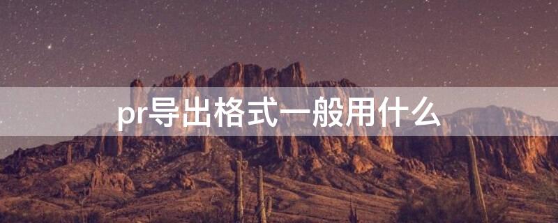 pr导出格式一般用什么 pr导出格式一般用什么软件打开