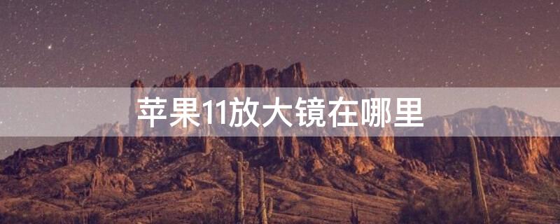 iPhone11放大镜在哪里 iphone11放大镜功能