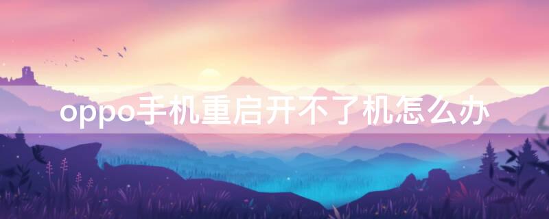 oppo手机重启开不了机怎么办 oppo手机明明有电却开不了机