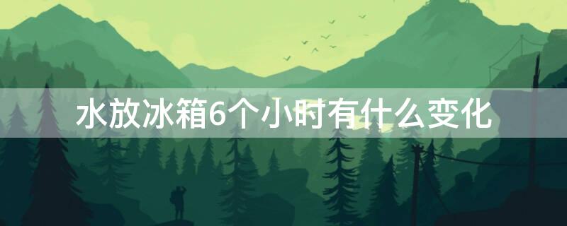 水放冰箱6个小时有什么变化（水放冰箱6小时会怎样）