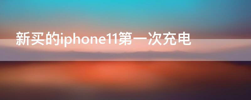 新买的iPhone11第一次充电（iphone11买回来第一次充电）