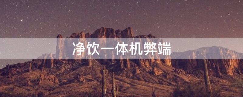 净饮一体机弊端（净饮一体机什么牌子好）