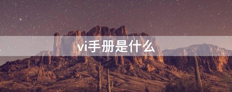 vi手册是什么 VI手册是什么样的
