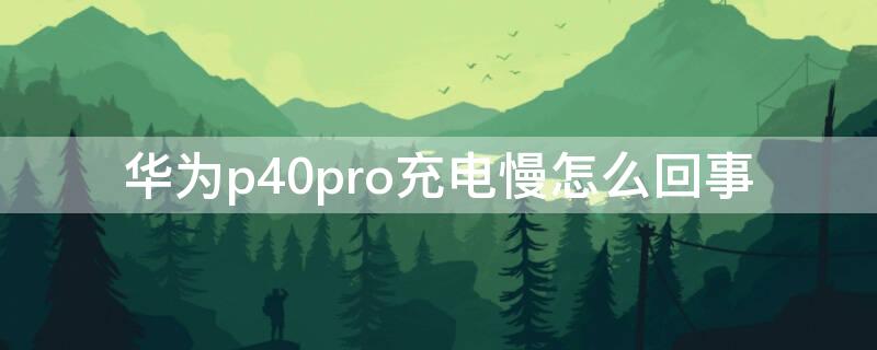 华为P40充电慢怎么回事（华为p40充电慢怎么回事儿）