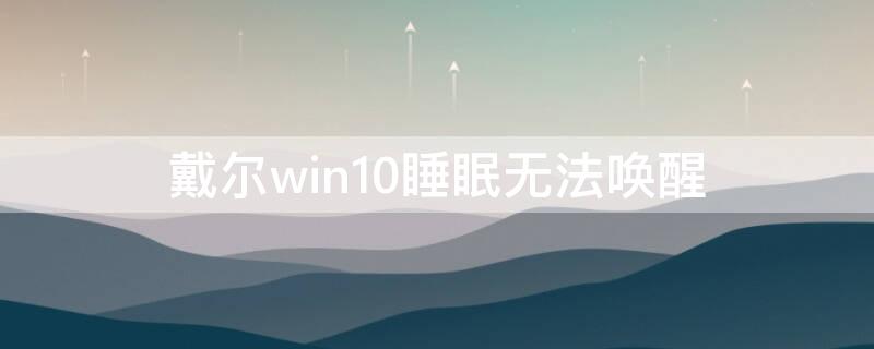 戴尔win10睡眠无法唤醒 戴尔win10睡眠无法唤醒黑屏操作不了