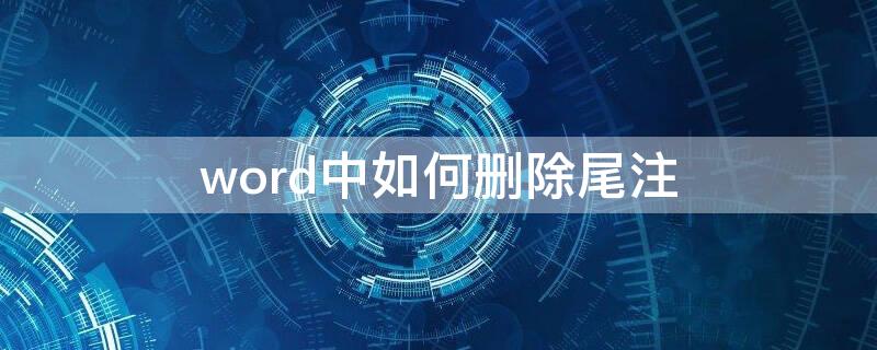 word中如何删除尾注 word2016怎么删除尾注