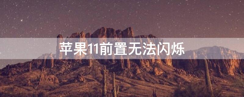 iPhone11前置无法闪烁（苹果11前置闪光灯怎么不亮）