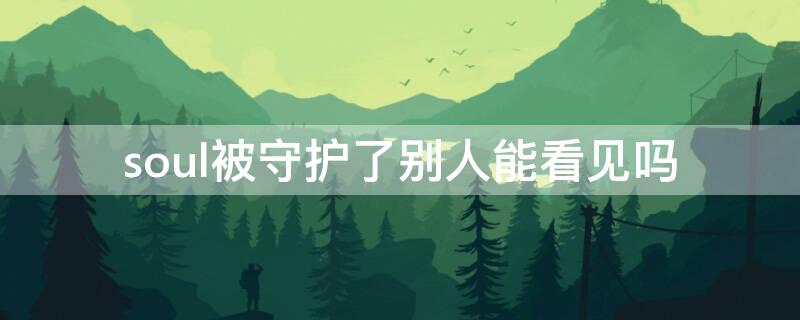 soul被守护了别人能看见吗（soul的守护）