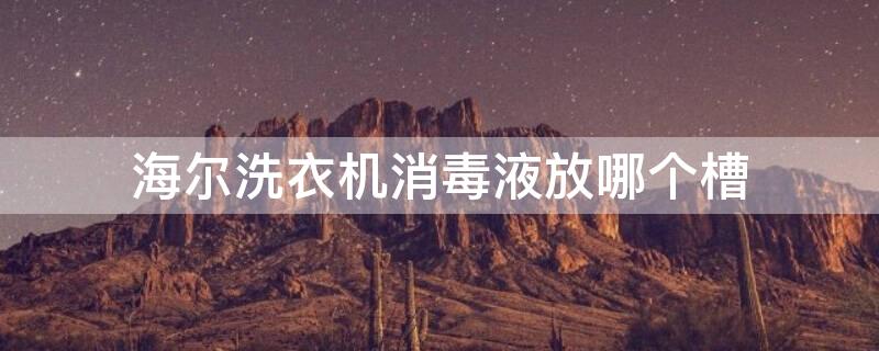 海尔洗衣机消毒液放哪个槽 海尔洗衣机的消毒液倒哪里