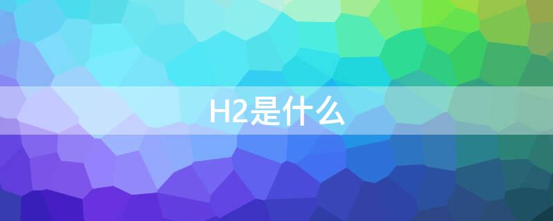 H2是什么（h2是什么化学物质）