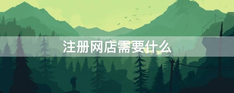 注册网店需要什么 注册网店需要什么注意事项?