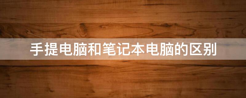手提电脑和笔记本电脑的区别（手提电脑与笔记本电脑有何区别）