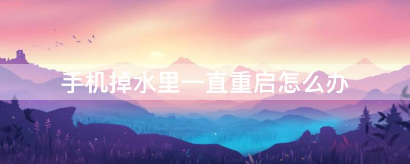 手机掉水里一直重启怎么办 手机掉水里一直重启循环怎么回事