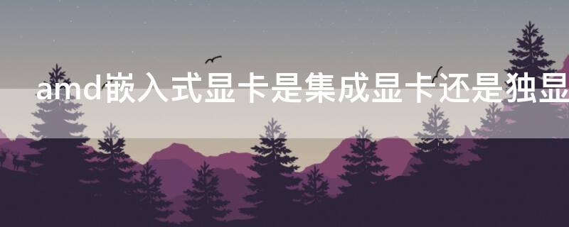 amd嵌入式显卡是集成显卡还是独显（amd嵌入式显卡是集成显卡还是独显显卡好）