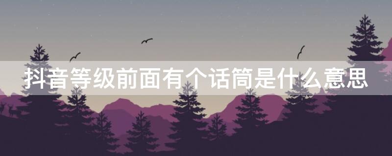 抖音等级前面有个话筒是什么意思 抖音等级前面的盾牌怎么弄