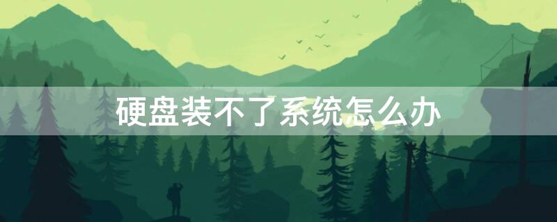 硬盘装不了系统怎么办 硬盘装不起系统