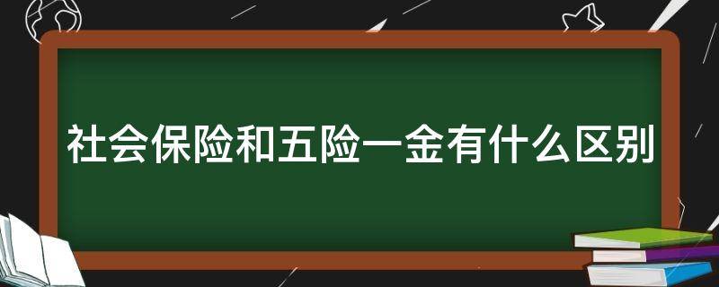 社会保险和五险一金有什么区别 社会保险和五险一金有什么区别呢