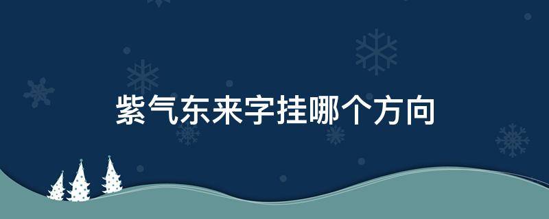 紫气东来字挂哪个方向 风水紫气东来字挂哪个方向