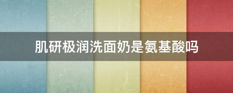 肌研极润洗面奶是氨基酸吗 肌研极润洗面奶成分分析