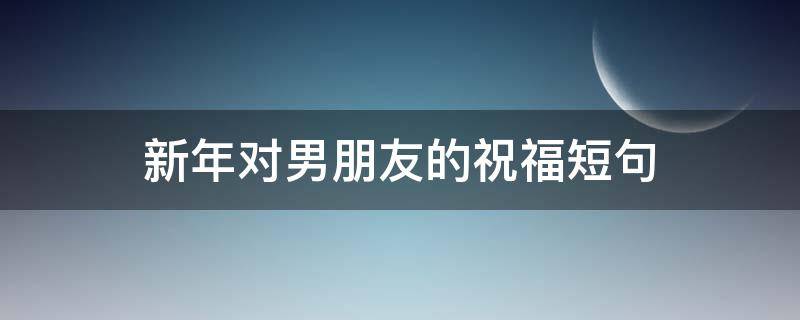 新年对男朋友的祝福短句 新年对男朋友的祝福短句幽默