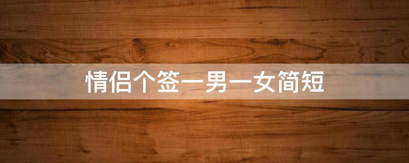 情侣个签一男一女简短（情侣个签一男一女浪漫）