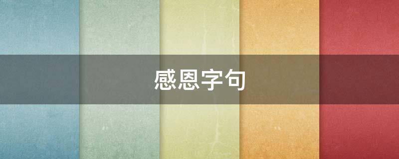 感恩字句（感恩字句子）