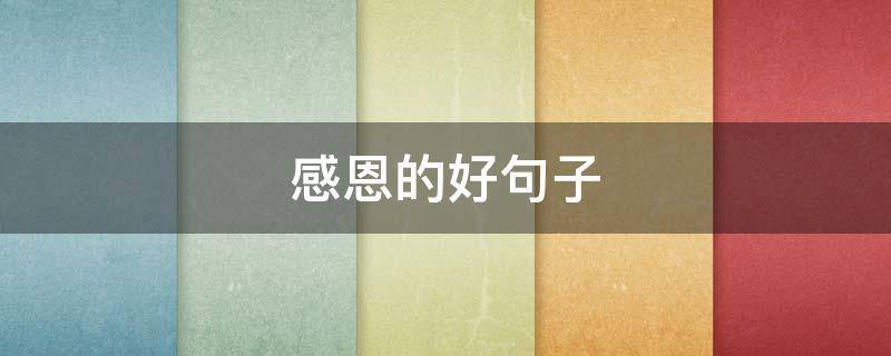 感恩的好句子（感恩的好句子古风）