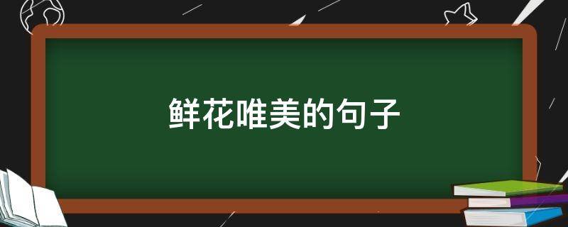 鲜花唯美的句子 鲜花唯美的句子短句