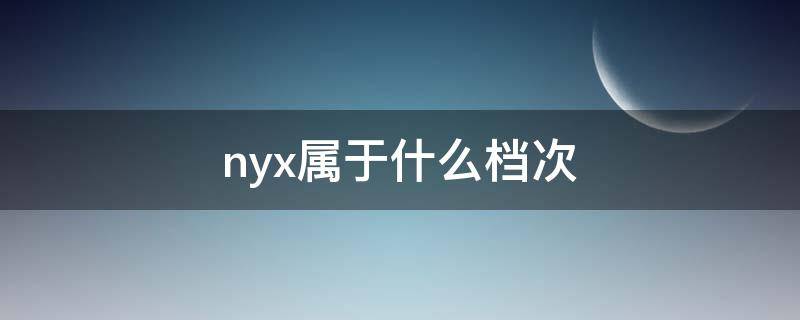 nyx属于什么档次（nyx是几线品牌）