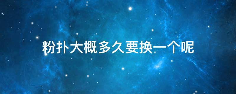 粉扑大概多久要换一个呢 粉扑一般用多久需要更换?