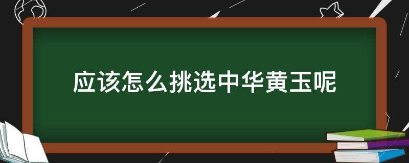 应该怎么挑选中华黄玉呢（黄玉怎么看好坏）