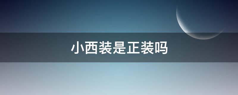 小西装是正装吗（小西装跟正装的区别）