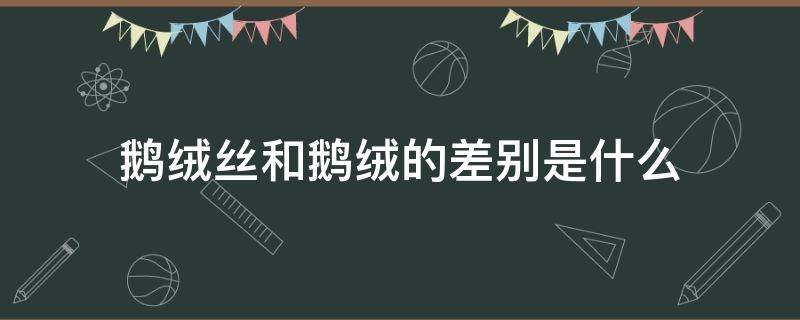 鹅绒丝和鹅绒的差别是什么（鹅绒丝和鹅绒的差别是什么意思）