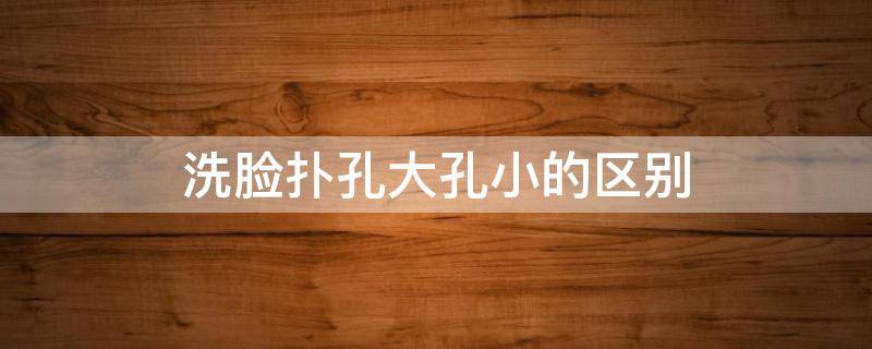 洗脸扑孔大孔小的区别 洗脸扑孔大孔小的区别是什么