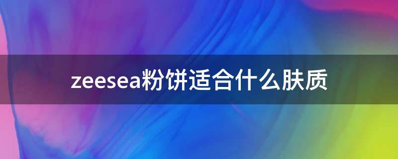 zeesea粉饼适合什么肤质（zeesea的粉饼到底怎么样）